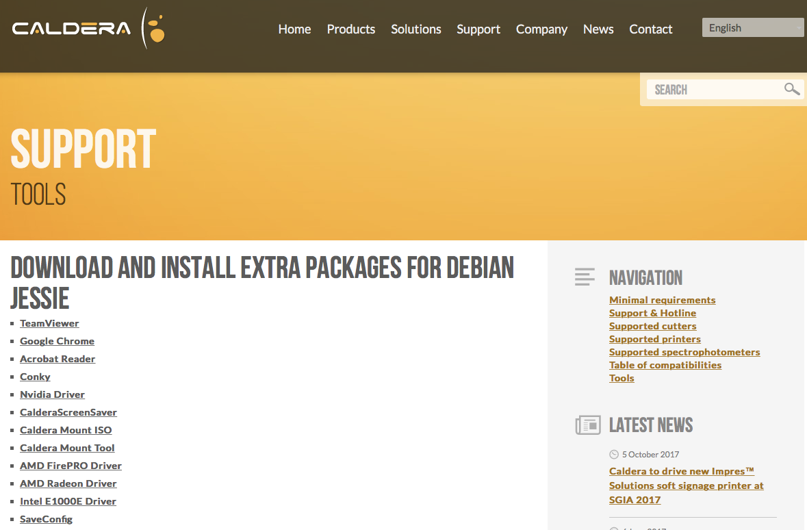 Caldera Debian Tools - site web